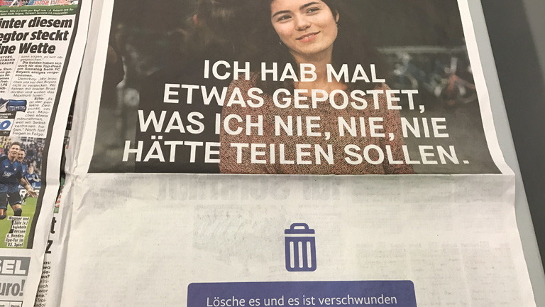 Facebook-Werbung in der Bild-Zeitung