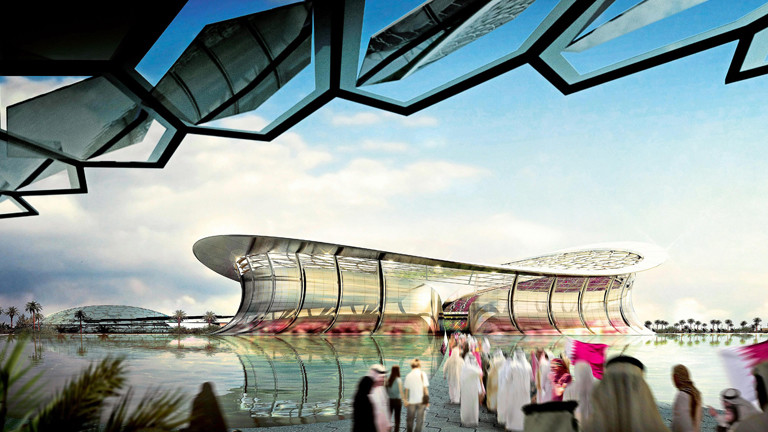 Skizze des WM-Stadions in Katar