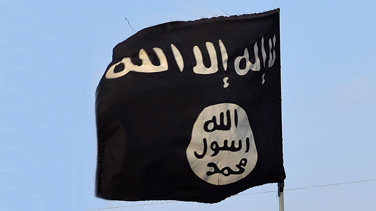 Flagge der Terrororganisation Islamischer Staat