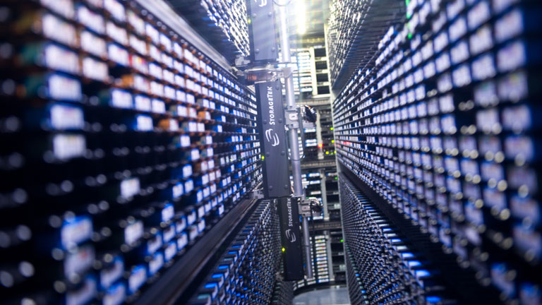 Ein automatisches Lager für Magnet-Datenbänder