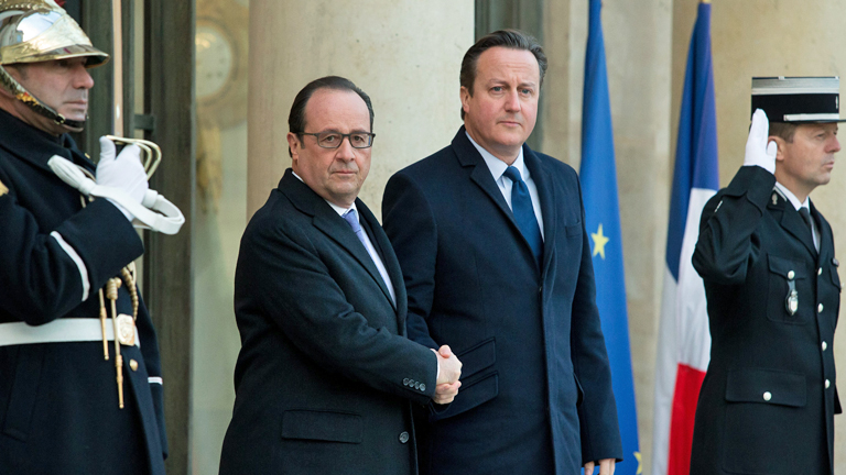 Der französische Präsident Francois Hollande und sein britischer Kollege David Cameron