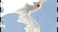 Landkarte von Nordkorea auf der ein Punkt im Nordosten markiert ist