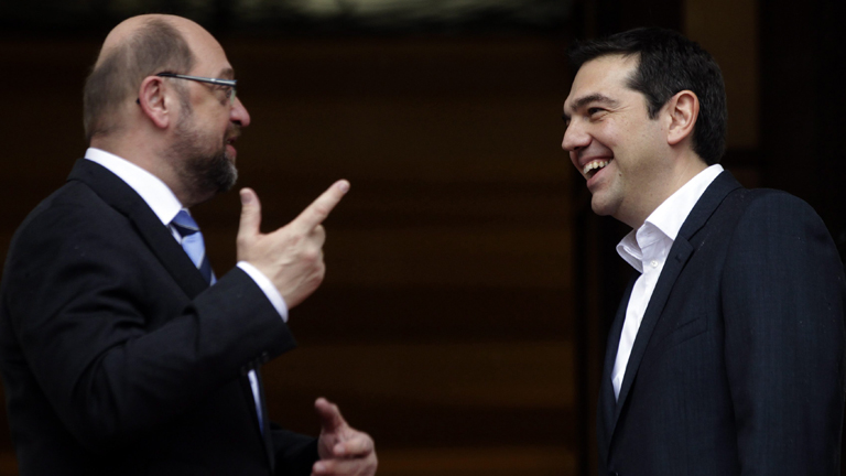 Martin Schulz (links) und Alexis Tsipras