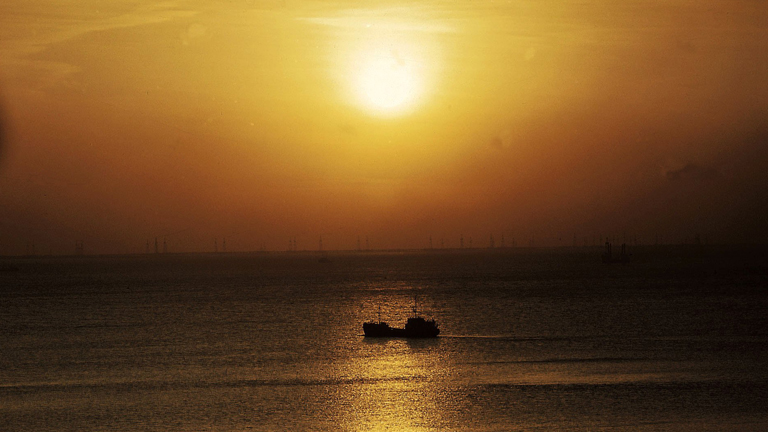 Romatisches Stimmung am Kaspischen Meer