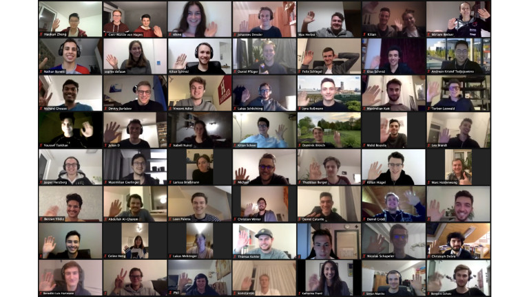 Screenshot der Team-Mitglieder im Chat