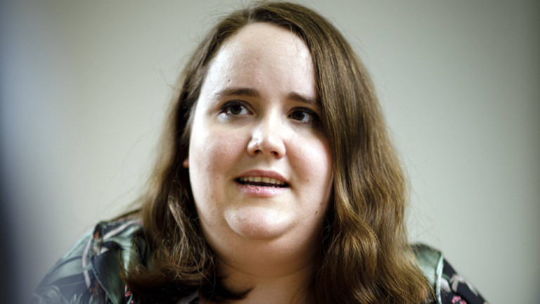 Ricarda Lang, fotografiert während eines Interviews in Berlin am 02.03.2020