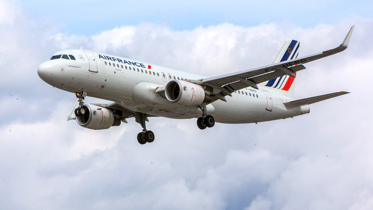 Eine Air France Maschine in der Luft