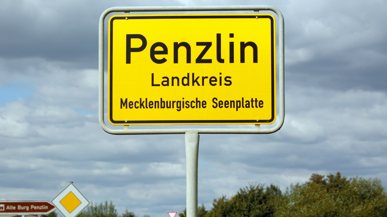 Ortsschild von Penzlin