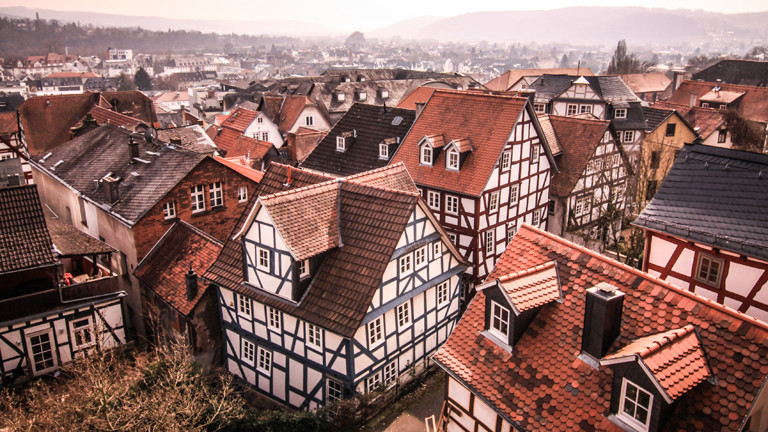 Blick über die Dächer von Marburg