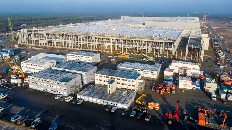 Hier in Brandenburg entsteht die Tesla-Fabrik. Giga-Factory genannt.