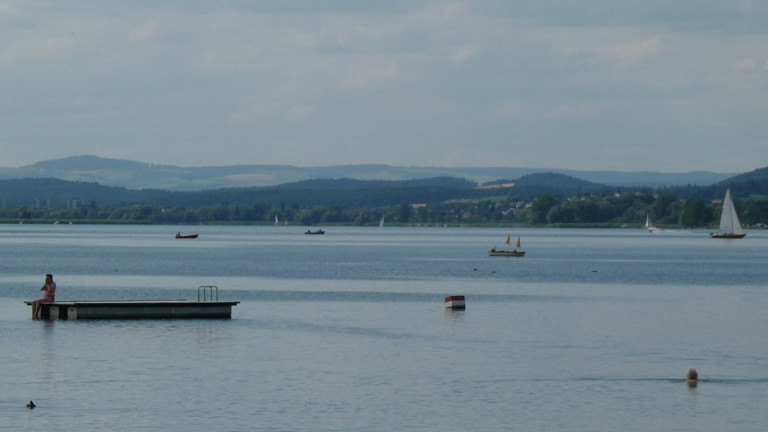 Blick über den Bodensee von der Reichenau aus.