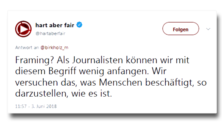 Screenshot eines Tweets von Hart aber fair