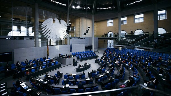 Der Deutsche Bundestag im Reichstagsgebäude.