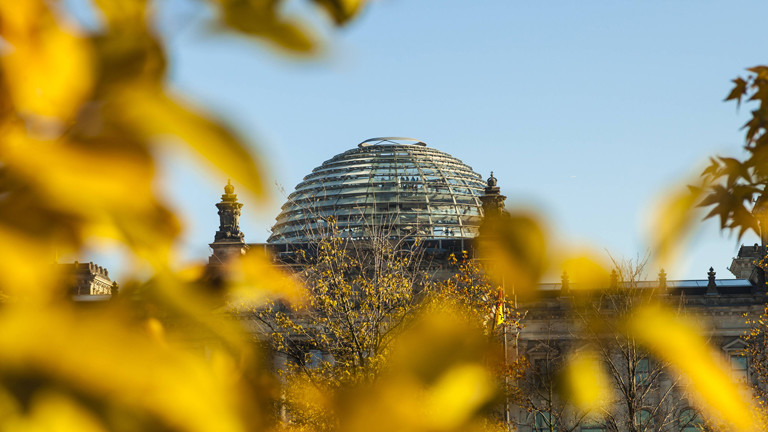 Das Gebäude des deutschen Bundestages