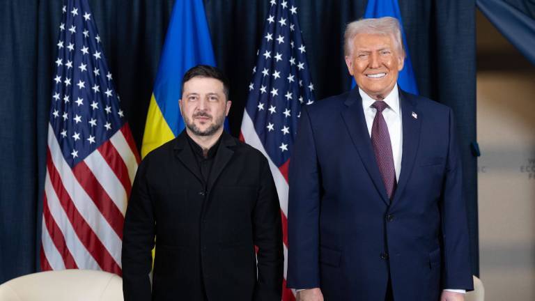 Davos Wolodymyr Selenskyj trifft US Präsident Donald Trump am Rande des Weltwirtschaftsforum am 22.01.2026 in Davos.