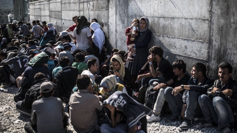 Menschen im Flüchtlingslager Moria