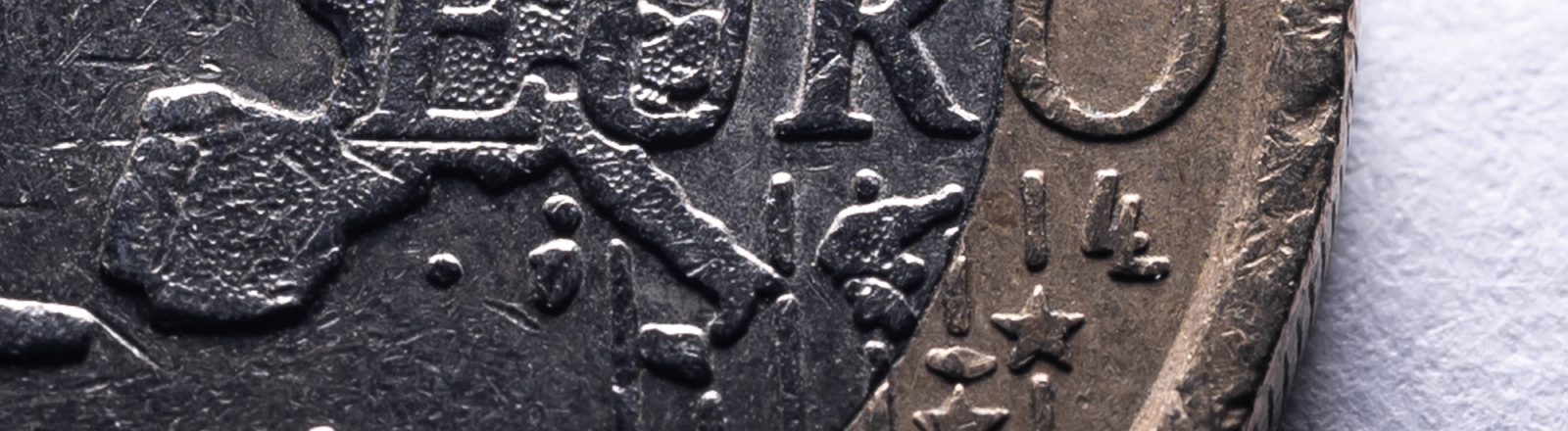 Geld im Detail: eine Ein-Euro-Münze