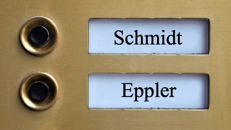 Klingelschild mit Schmidt und Eppler Klingelschild