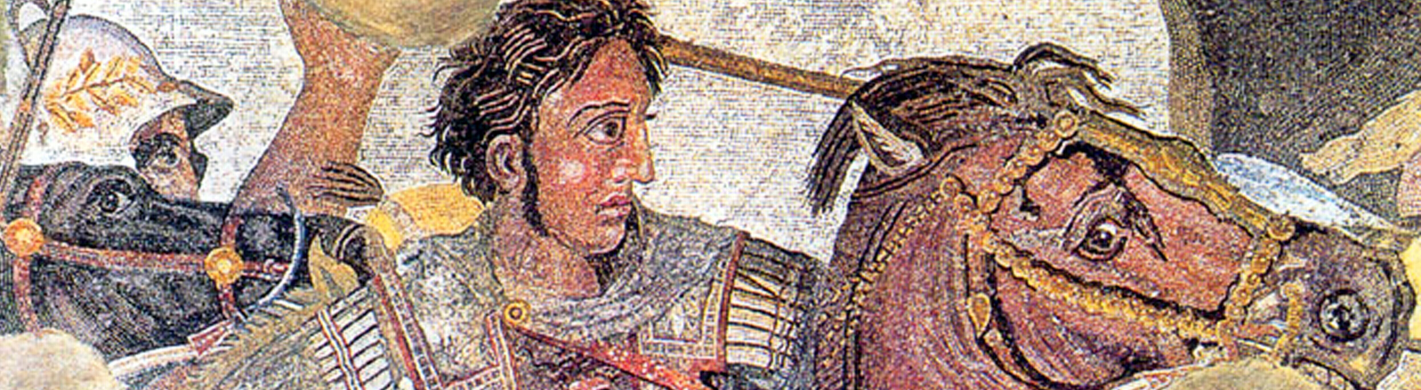 Das Alexander-Mosaik aus der Zeit um 100 v. Chr. ist ein römisches Bodenmosaik, das ursprünglich aus dem Haus des Fauns in Pompeji stammt.