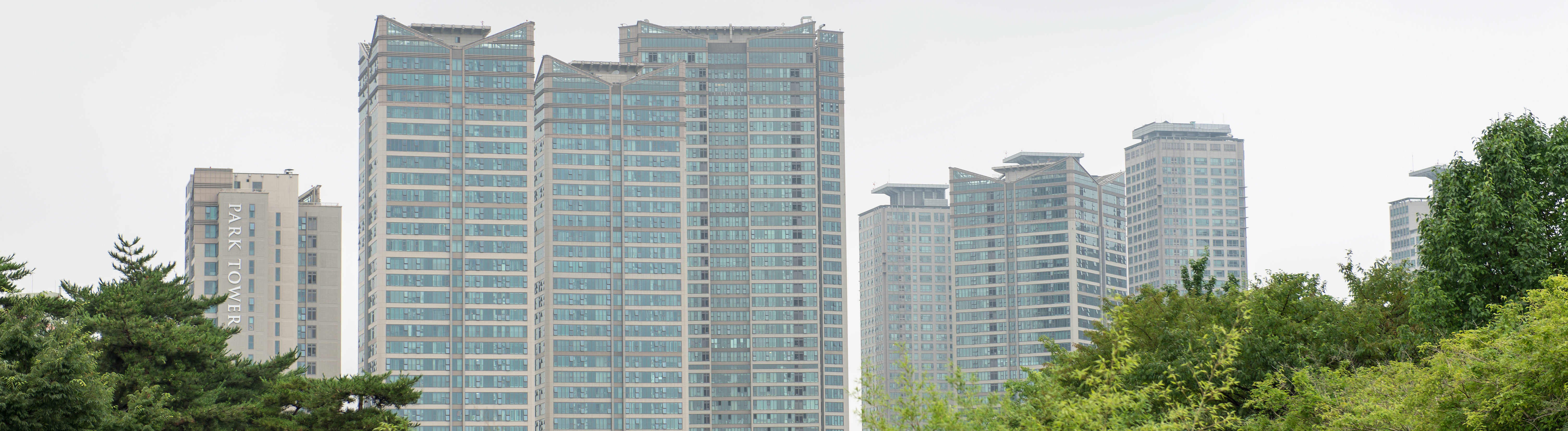 Moderne Wohnhäuser in Seoul, Südkorea