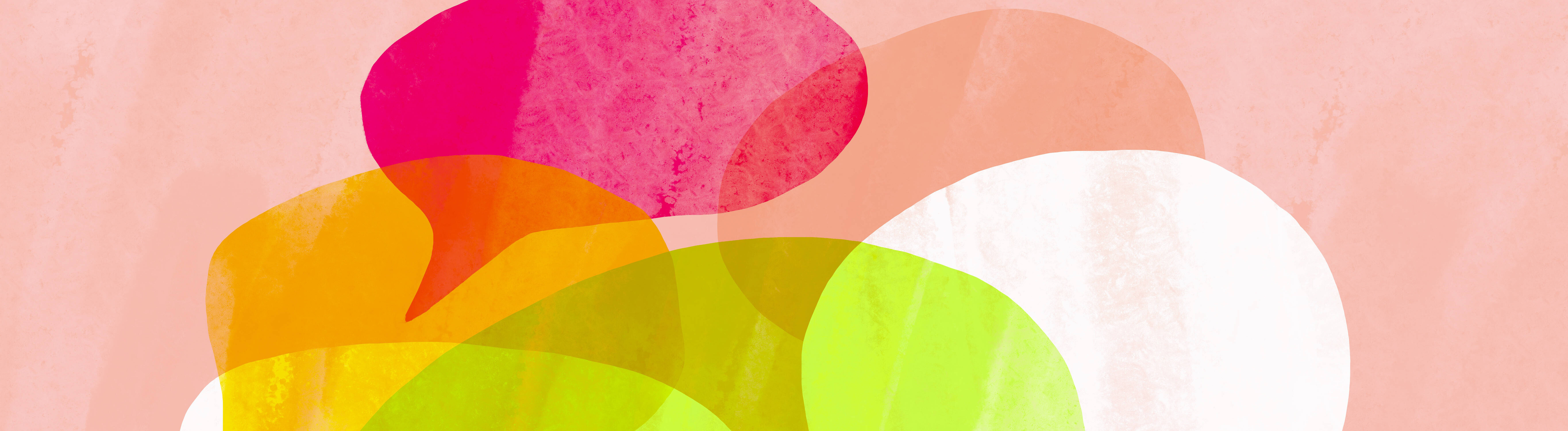 Verschiedenfarbige Sprechblasen