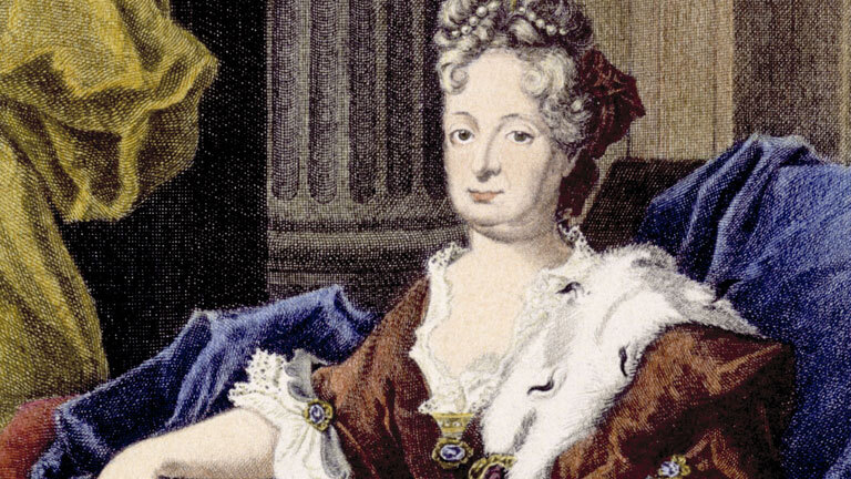 Sophie von Hannover in einem Kupferstich