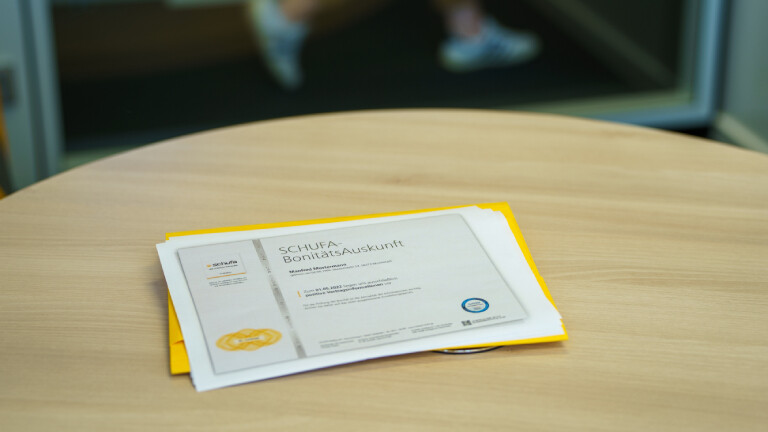 Schriftliche Bonitätsauskunft der privatwirtschaftlichen Wirtschaftsauskunftei Schufa