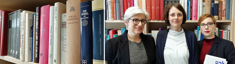 Kleiner Studiengang mit nur drei Studentinnen an der Heinrich-Heine-Universität Düsseldorf Jiddische Kultur, Sprache und Literatur. Zu sehen sind v.l.n.r.: Prof. Marion Aptroot, die Studentinnen Astrid Blees und Anna Rogel
