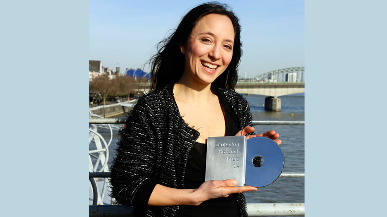 Laura Maire nach der Verleihung des Deutschen Hörbuchpreises 2014.