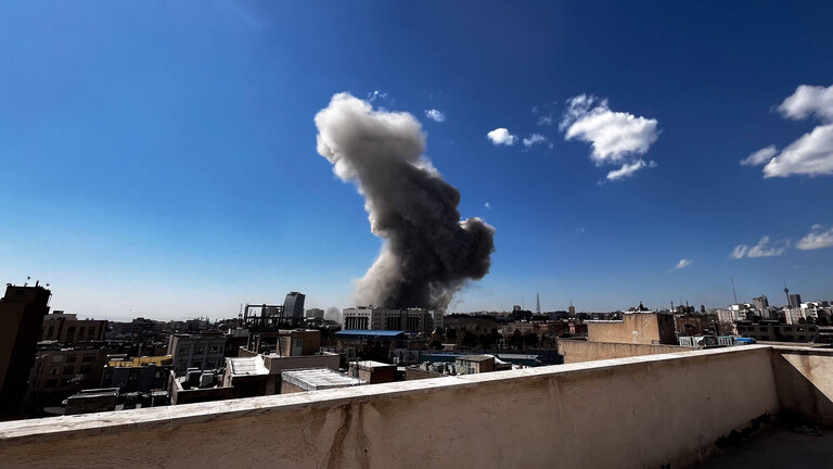 Rauchsäule in Teheran