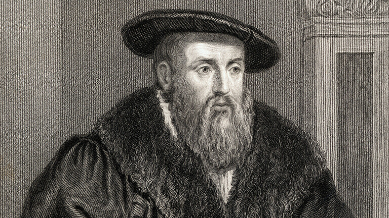 Schwarz-weiß Stich zeigt Johannes Kepler. Das Portrait ist einem Buch entnommen aus dem Jahr 1833.