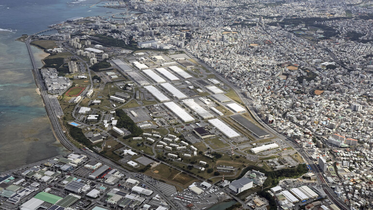 Luftbild der US-Militärbasis in Okinawa