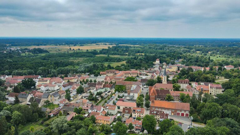 Luftbild der Stadt Zossen