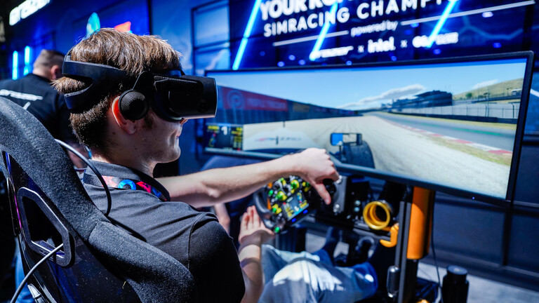 Ein Spielender auf der Gamescom in Köln im August 2023