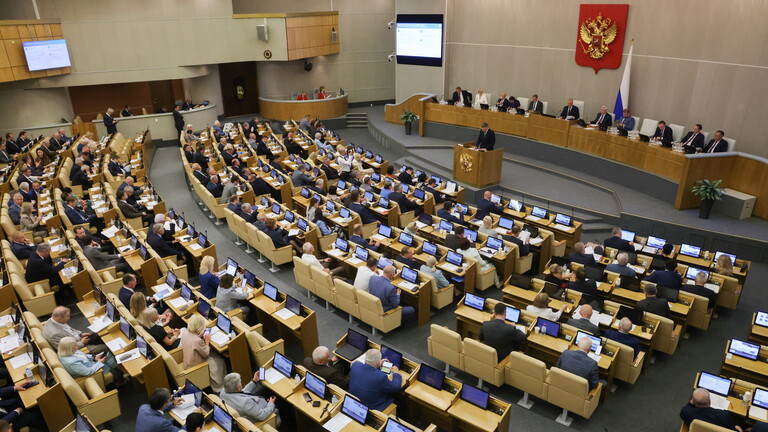 Eine Plenarsitzung der russischen Staatsduma im Juli 2025