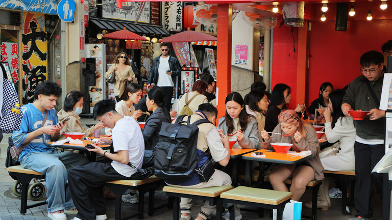 Ramen Restaurant in Osaka City, Japan