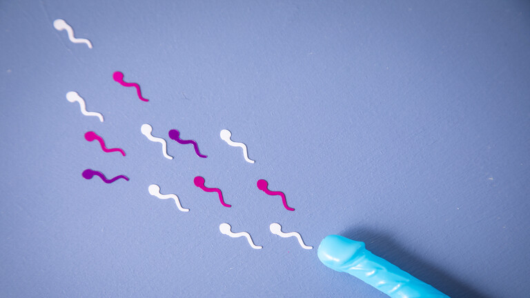 Bunte Penis Strohhalme und Sperma Konfetti