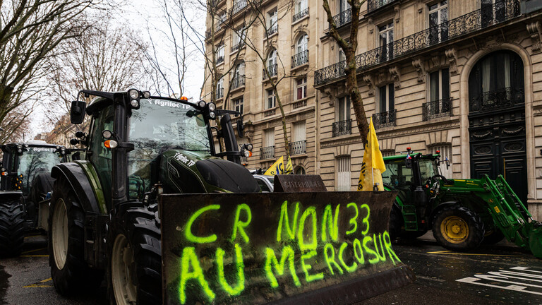 Landwirte protestieren in Paris gegen das geplante Mercosur-Abkommen