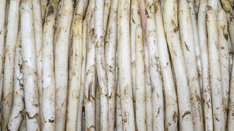 Spargel in Kiste