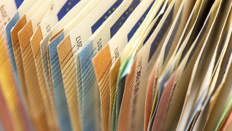 Euro Banknoten und Geldscheine