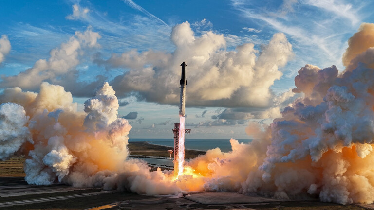 Die Starship-Rakete startet