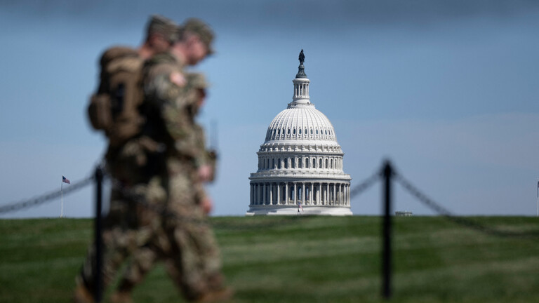 Soldaten der amerikanischen Nationalgarde am 8. September vor dem Kapitol in Washington. Die Anordnung von Donald Trump erging im August