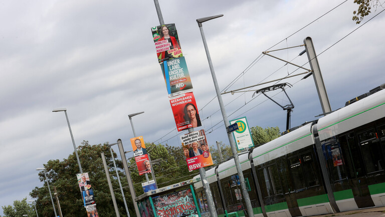 Wahlplakate im September 2026 in Magdeburg: Plakate der Alternative für Deutschland, AfD und dem Bündnis Sahra Wagenknecht, BSW. Magdeburg