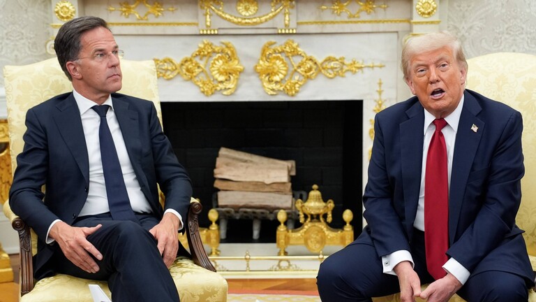 14.07.2025: US-Präsident Donald Trump trifft sich mit NATO-Generalsekretär Mark Rutte im Oval Office des Weißen Hauses