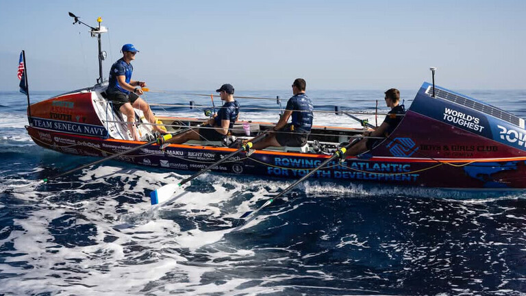 Moritz Marchart und drei seiner Freunde rudern beim Ruderwettbewerb "World's Toughest Row" über den Atlantik