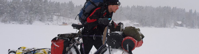 Richard Löwenherz mit seinem Fahrrad in Schweden
