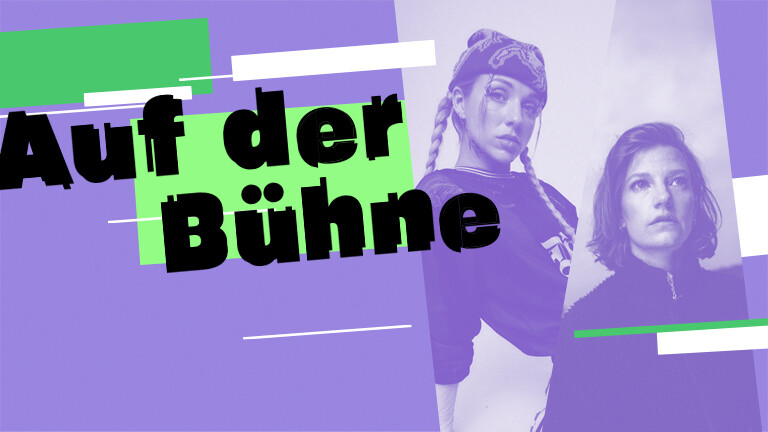 Auf der Bühne mit Jolle und Mine