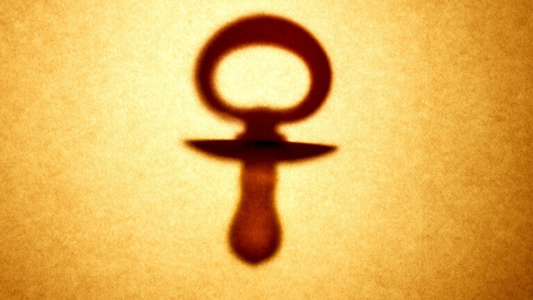 Schattenriss eines Schnullers