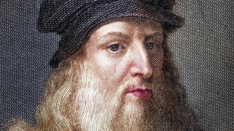 Digital restaurierte Reproduktion von Leonardo Da Vinci nach einer Vorlage aus dem 19. Jahrhundert