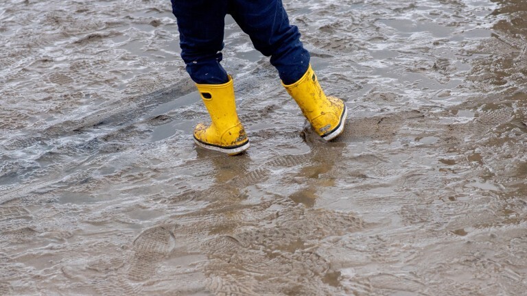 Wattenmeer mit Gummistiefeln